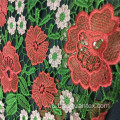 Цветочная вышивка полиэфирной вязаной ткань для одежды